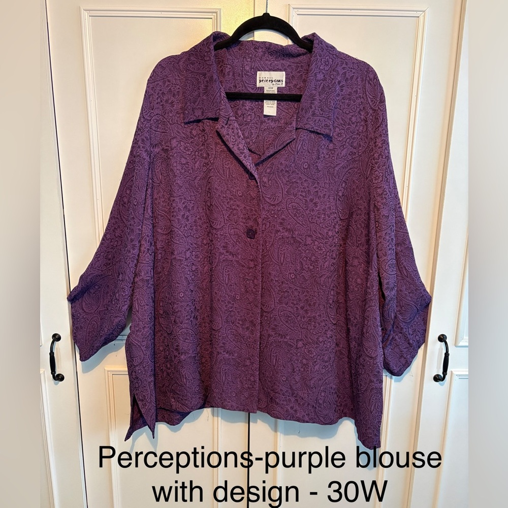 Perceptions Elegant Purple Blouse
